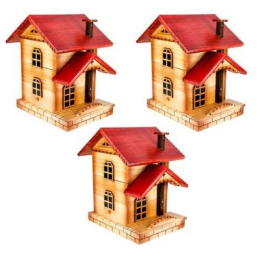 Imagem de Kit 3 Caixas De Abelha Asf Delenha Decor Sem Ferrão