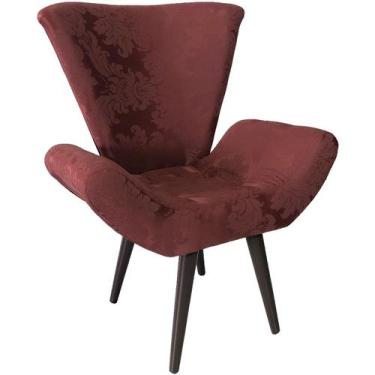 Imagem de Poltrona Decorativa Elegance 95 Vinho - Sua Casa Decor