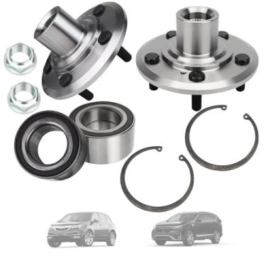 Imagem de Conjunto de rolamento de cubo de roda dianteira 2 FIT Honda CR-V 2007–2011, Acura RDX 2007–2010 – 5 terminais não ABS – Substituir OEM # BR930583K