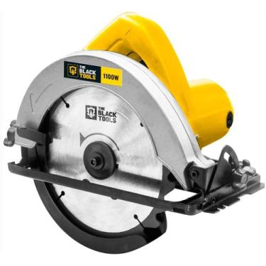 Imagem de Serra Circular Elétrica The Black Tools 185mm 1100w 220v Cor Amarelo, 