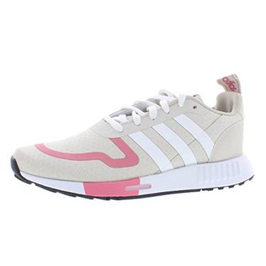 Imagem de adidas Originals Tênis feminino Smooth Runner, Alumínio/branco/rosa nebulosa, 8.5