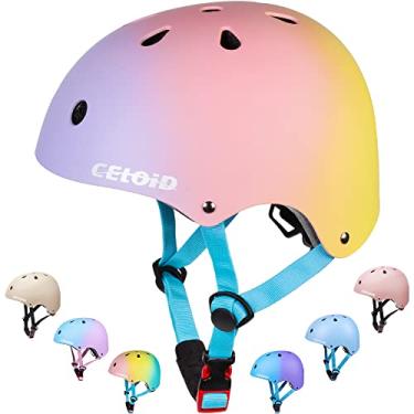 Imagem de CELOID Capacete de bicicleta infantil, capacetes de skate infantil para crianças de 5 a 8 a 9 anos, meninos e meninas, ajustável, multiesportivo, bicicleta, skate, futebol, patins, patinação, scooter
