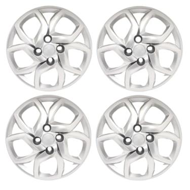 Imagem de Kit 4 Calota Aro 14 Compatível c/Roda Mobi 2017 2018 - Prata