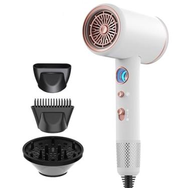 Imagem de Secador de cabelo iônico, Arhhn 1875W para mulheres, seche cheveux, secadores de cabelo profissionais de alta velocidade, leve, silencioso, secador de cabelo com difusor, para salão de beleza em casa