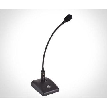 Imagem de Microfone De Mesa Tsi Gooseneck Haste 46cm Mms-110 Pilha Aa, Preto
