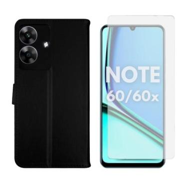 Imagem de Capa Carteira + Pelicula Hidrogel Para Realme Note 60 / 60X - Db