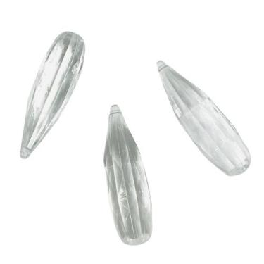 Imagem de Pingente Gota Facetada 59x16mm 5pçs Ponteira Cristal 46g - Macall
