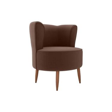 Imagem de Poltrona Decorativa Premium Redonda Savana Matrix Veludo Marrom