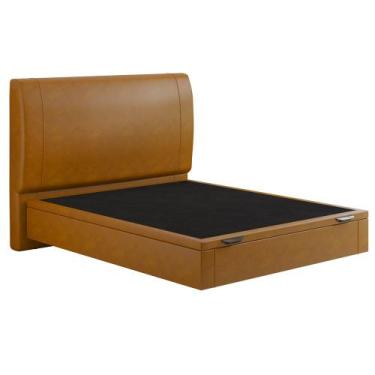 Imagem de Cama Casal Baú Flutuante Com Cabeceira 140cm Spazio S04 material sinté