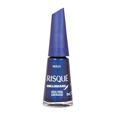 Imagem de Esmalte Azul Risqué & Chilli Beans Asas para Liberdade Metálico 8ml