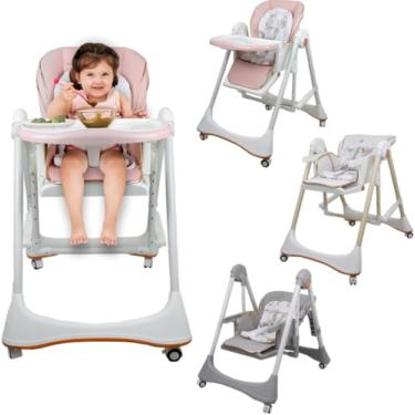 Imagem de Cadeira De Alimentação Premium 2 Em 1 Para Bebê C/regulagens (Rosa)
