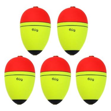 Imagem de CWSDXM Flutuadores deslizantes, flutuadores de pesca EVA para peixe, Walleye, Panfish e robalo, boias deslizantes ajustáveis com flutuação de 9,9 g a 129,9 g (boia afiada de ovo, flutuação de 60 g - 5