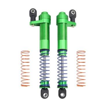 Imagem de Amortecedor de óleo ajustável de metal 1/10 80-100 mm para RC Crawler Car Axial SCX10 90046 Capra TRX4 Redcat Gen8 Upgrade (verde, 2 peças)