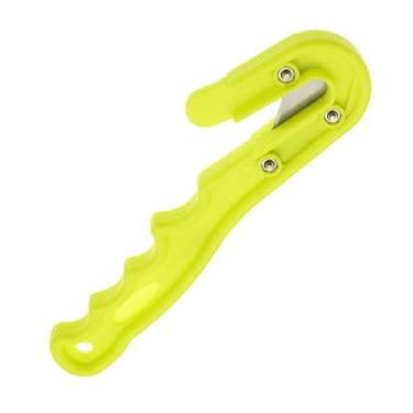 Imagem de Pegciuho Cortador de Linha de Mergulho, Faca de Emergência, Ferramenta de Corte, Acessório de Segurança, Equipamento de Sobrevivência de aço Inoxidável Confiáv, Amarelo Verde