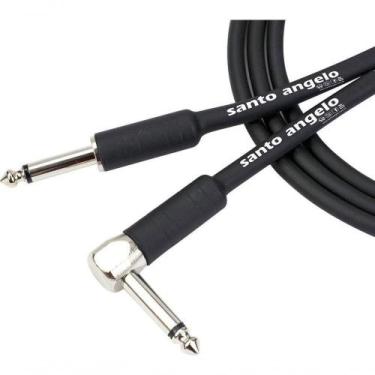 Imagem de Cabo De Guitarra Angel 0,30mm P10/p10 90º 10ft 3,05 M Preto - SANTO AN