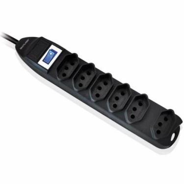 Imagem de Filtro De Linha 6 Tomadas Linear Preto Wi221 - MULTI