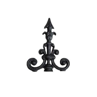 Imagem de Ponteira Ponta De Lança Ferro N19 Grade Portão Muro 23X18Cm - FUNDIÇAO