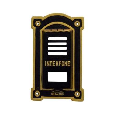 Imagem de Protetor Interfone Dallas De Alumínio Fundido Ouro 4x10x19cm - OUTRAS 