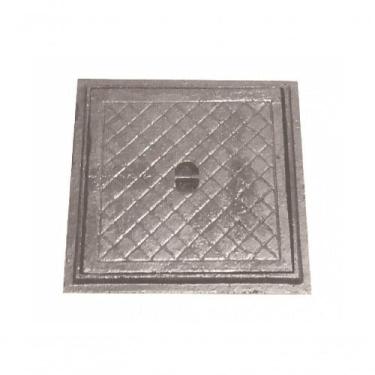 Imagem de Tampa Tampão Chão Articulado Ferro Fundido Inspeção 20x20cm - UNICLÁUD