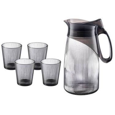 Imagem de Jarra de Vidro 1,2 L com 4 Copos 250 ml Galante - Hauskraft