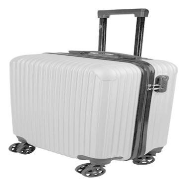 Imagem de Mala De Viagem Rigida Abs De Bordo Pequena Giro 360 De Mao Padrao Anac Com Cadeado Cinza