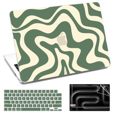 Imagem de QJUZO Capa para MacBook Pro 14 polegadas 2025-2021 M4/M3/M2/M1 modelos A3401/A3185/A3112/A2992/A2918/A2779/A2442, capa rígida protetora com protetor de tela e teclado para MacBook Pro 14 polegadas