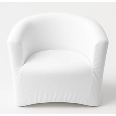 Imagem de Capa Poltrona circular, Design Curvo, Disponível em Branco, Marrom e Preto