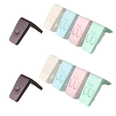 Imagem de 10 fechaduras de armário de segurança para crianças, BOSOIRSOU fechaduras de gaveta à prova de bebês trava de armário à prova de crianças para gaveta armário geladeira forno