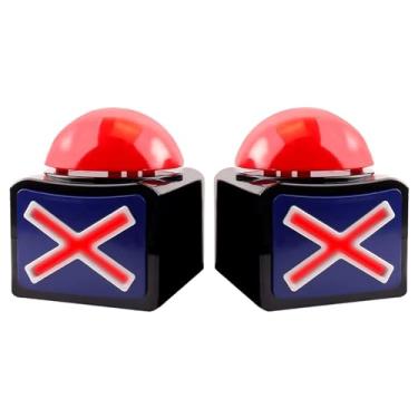 Imagem de BOSKEY Game Buzzer, Party Competition Prop Toy with Lights and Alarm Sound Game Show Button Box, Quiz Buzzer for Game Show, Quiz Master Buzzer for Family Competition Games (2 PCS)