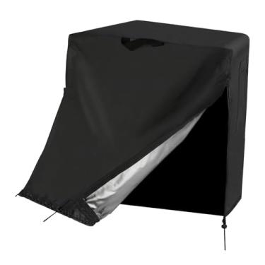 Imagem de Bothyi Capa protetora compacta para refrigerador, à prova d'água, para freezers pequenos de 1 a 2 cubos, à prova de sol, com bolsos laterais, capa