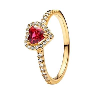 Imagem de Anel Feminino De Coração Chakra Turquesa Preto E Rosa ME Joia Fina Ori