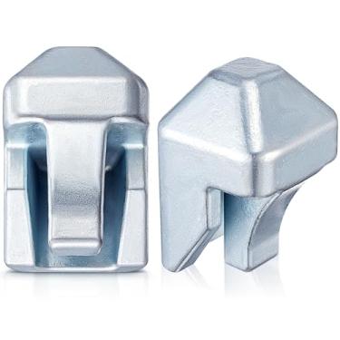 Imagem de Blulu Pacote com 2 tampas de ferro fundido U-Channel Drive Cap T Post Pounder Cap Iron para colunas de canal U de 0,5 kg e 900 g