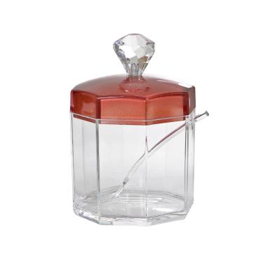 Imagem de Açucareiro Sextavado Com Colher E Tampa Em Acrílíco