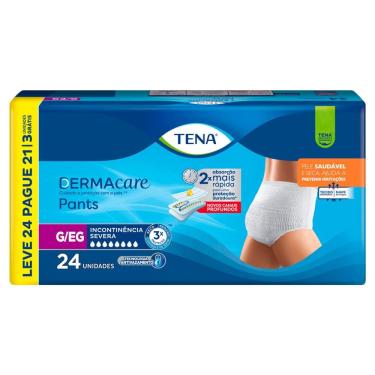 Imagem de Roupa Íntima Tena Dermacare Pants Tamanho G/EG Leve 24 e Pague 21 Unidades Descartáveis