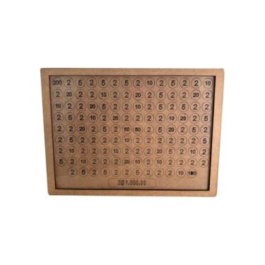 Imagem de Caixa Cofre Desafio 10 Mil/5 Mil/1 Mil - Cofrinho MáGico Para PoupançA Em Com Caneta, MéTodo De Economia(1 MIL LISO)