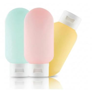 Imagem de Kit Viagem com 3 Frascos 60ml para Produtos de Higiene, Shampoo, Sabonete, Creme