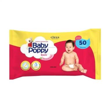 Imagem de Toalha Umedecidas Basic com 50 Unidades Baby Poppy