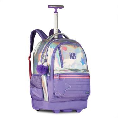 Imagem de Mochila Rodinha Holográfica Rebecca Bonbon Oficial Escolar - Clio Styl