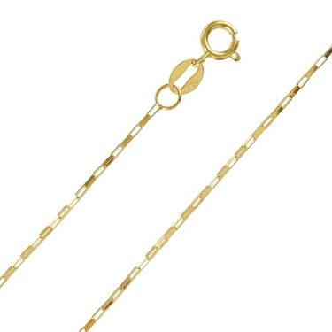 Imagem de Corrente Cordão Masculino 70cm Tijolinho Italiano Maciço Ouro 18k 750