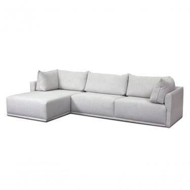 Imagem de Sofa 03 Lugares 3,14mt Com Chaise Long Estofado Cinza Loah Cinza