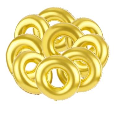 Imagem de SAVITA 6 Peças 71cm Balões de Anel Dourado, Balões Metalizados Grandes Decorações de Festa Temáticas Personagens Desenho Animado para Aniversário Carnaval Chá Bebê Decoração