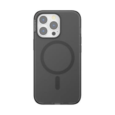 Imagem de PopSockets Capa para iPhone 13 Pro compatível com MagSafe, capa de celular para iPhone 13 Pro, compatível com carregamento sem fio - preto translúcido