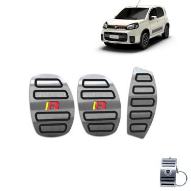 Imagem de Pedaleira Manual Em Aço Inox Uno Sporting 2011 A 2018 Preto