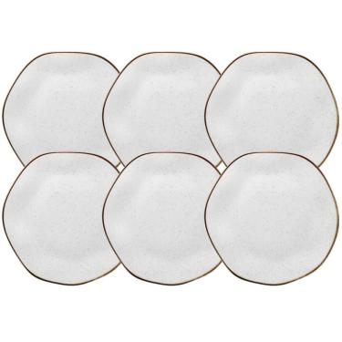 Imagem de Prato de Sobremesa Ryo Maresia 21,5cm Porcelana Azul Claro