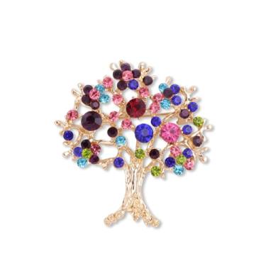 Imagem de Broche de Natal para mulheres, broches vintage de sinos de Natal com grinalda de cristal de strass, broches de floco de neve, acessórios de alfinete de bijuteria de férias, Metal, Sem Pedra Preciosa