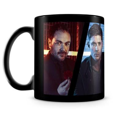 Imagem de Caneca Supernatural Personalizada 100% Preta de Porcelana - Amo Caneca