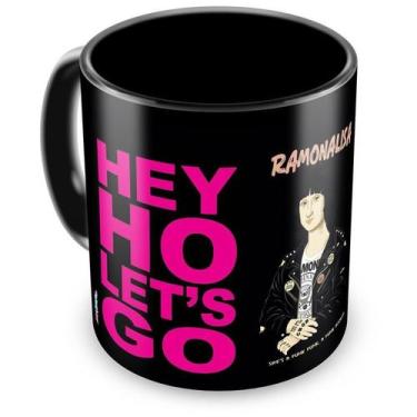 Imagem de Caneca Ramones 100% Preta - Porcelana Personalizada com Estampa da Ban