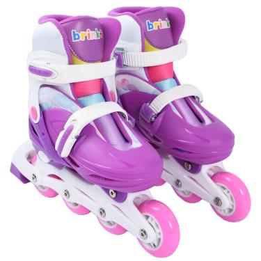 Imagem de Patins Infantil Triline 4 Rodas Tamanho 32 - 35 Lilás - brink+