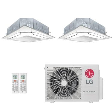 Imagem de Ar-Condicionado Multi Split Inverter LG 18.000 (2x Evap Cassete 4 Vias 9.000) Quente/Frio 220V R-410a
