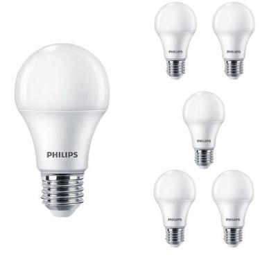 Imagem de 6 Lâmpadas Led Bulbo 9w 4000k Philips Neutro A60 806Lm